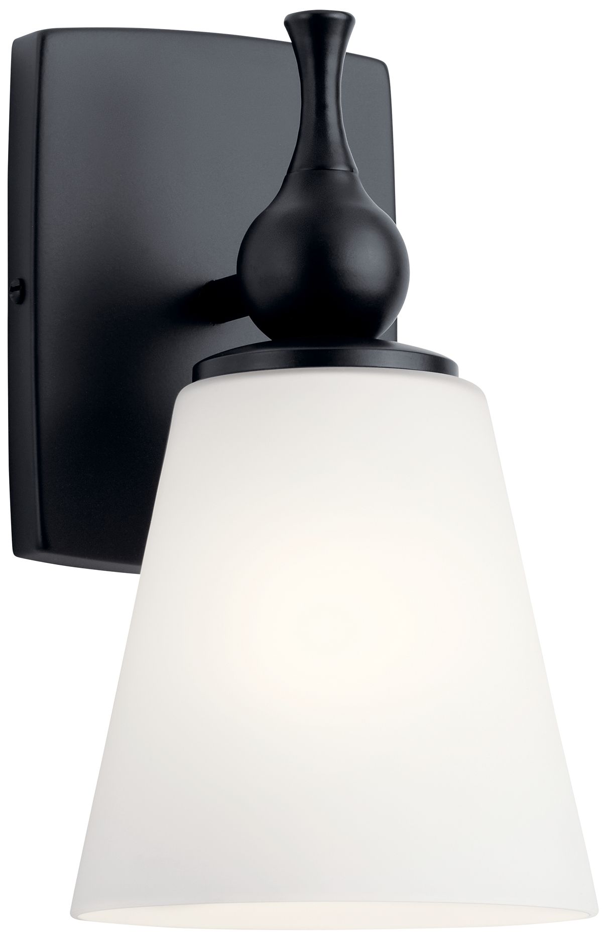Image 2 Kichler Cosabella 10 1/2" High Black Metal Wall Sconce