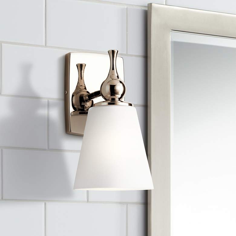Image 1 Kichler Cosabella 10 1/2" High Polished Nickel Wall Sconce