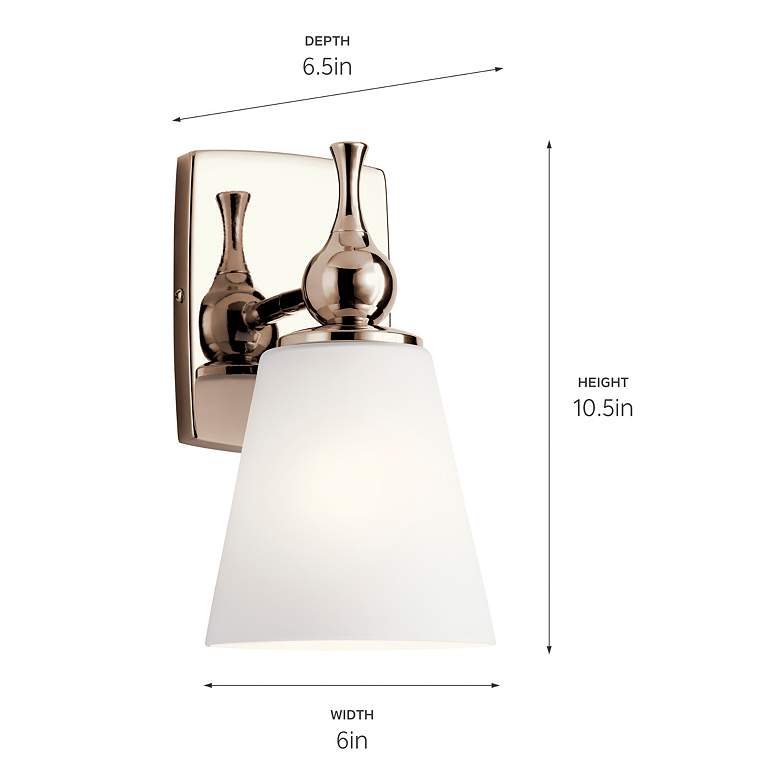 Image 5 Kichler Cosabella 10 1/2" High Polished Nickel Wall Sconce more views