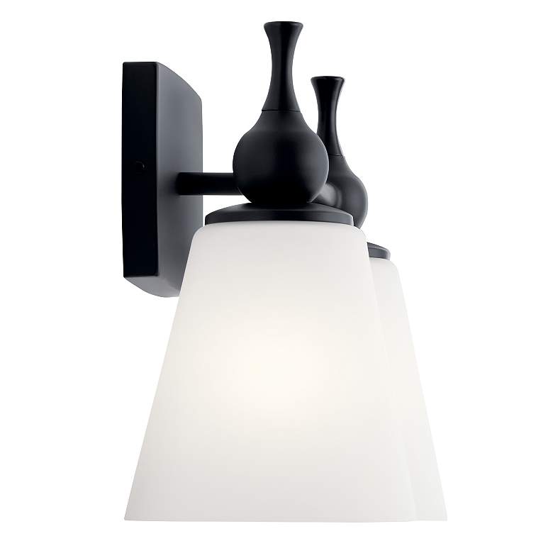 Image 2 Kichler Cosabella 10 1/4 inch High 2-Light Black Wall Sconce more views