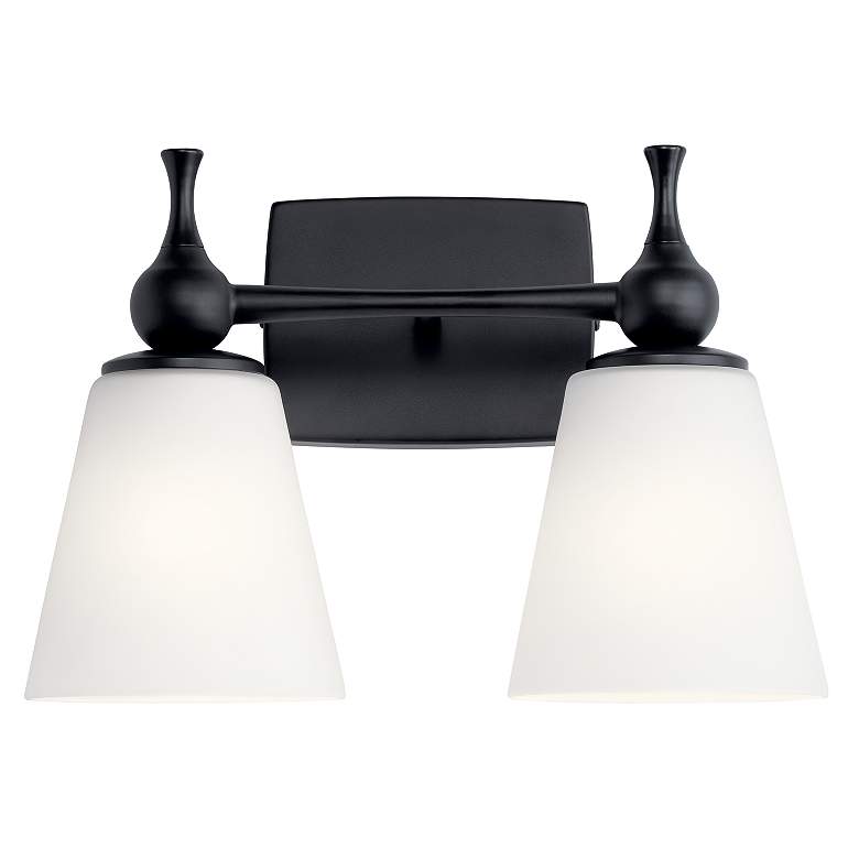 Image 3 Kichler Cosabella 10 1/4 inch High 2-Light Black Wall Sconce more views