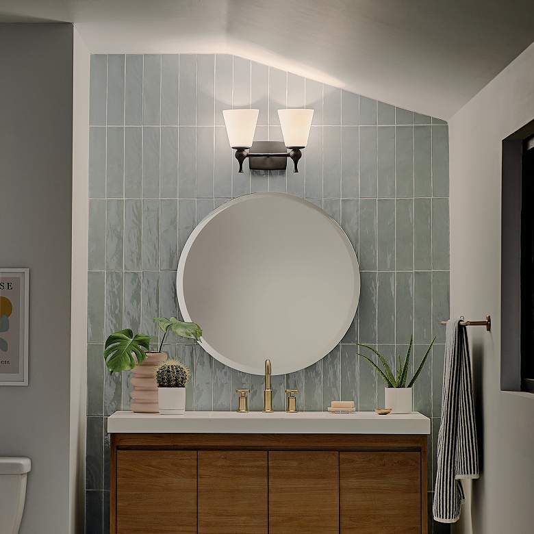 Image 7 Kichler Cosabella 10 1/4" High 2-Light Black Wall Sconce more views