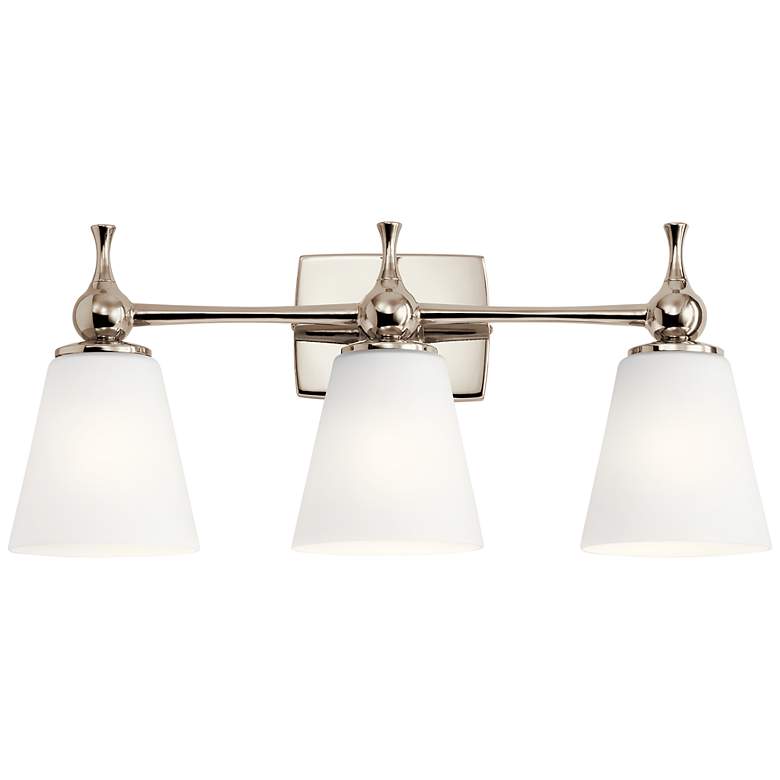 Image 1 Kichler Cosabella 24"W 3-Light Polished Nickel Bath Light