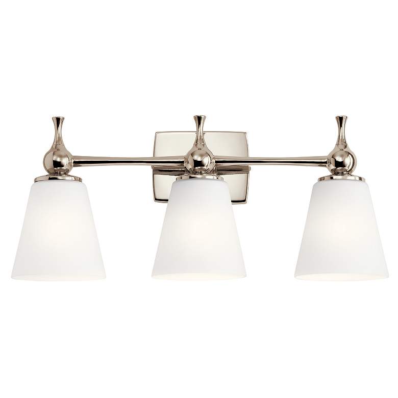 Image 3 Kichler Cosabella 24 inchW 3-Light Polished Nickel Bath Light more views