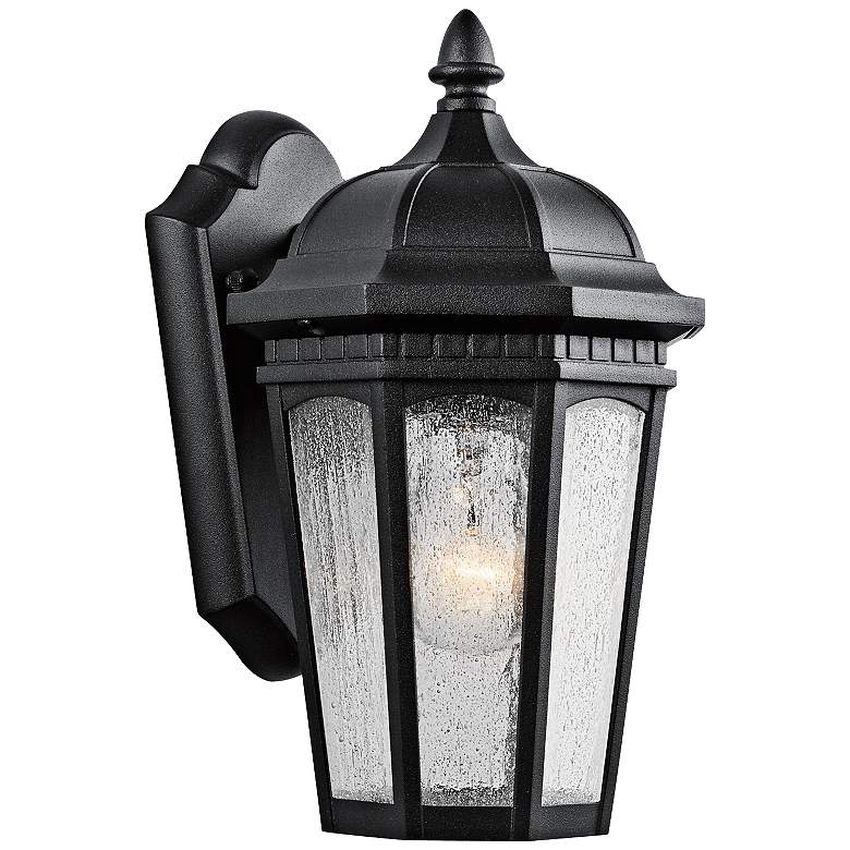 Image 1 Kichler Courtyard 11 inch High Black Outdoor Wall Light