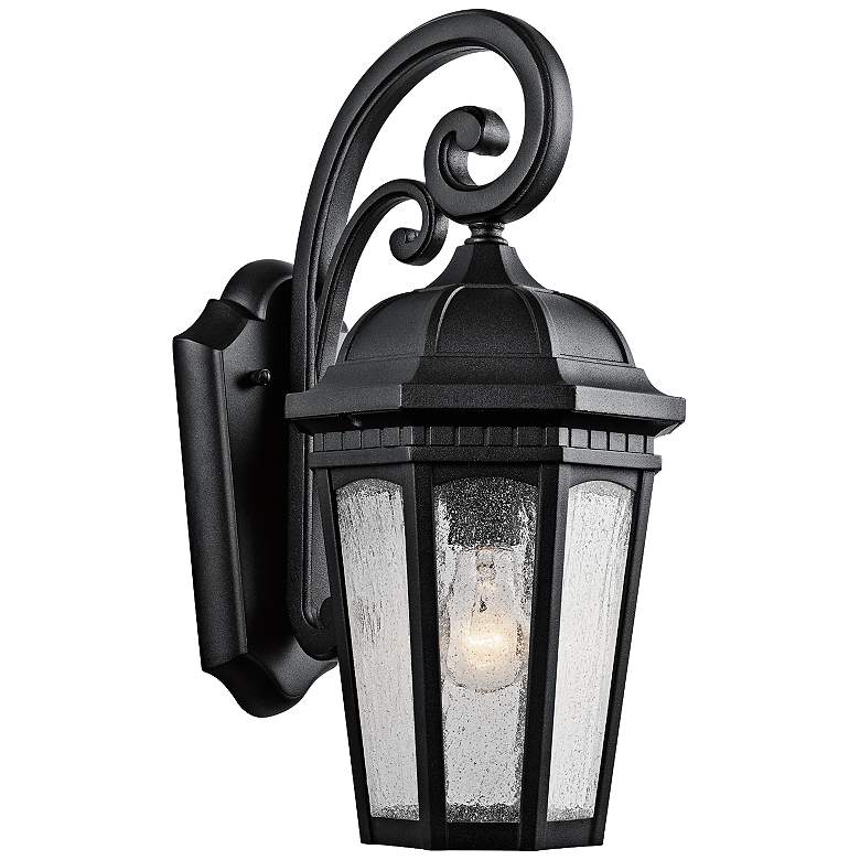 Image 2 Kichler Courtyard 17 3/4 inch High Black Outdoor Wall Light