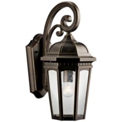 Kichler Courtyard 18" High Rubbed Bronze Outdoor Wall Light