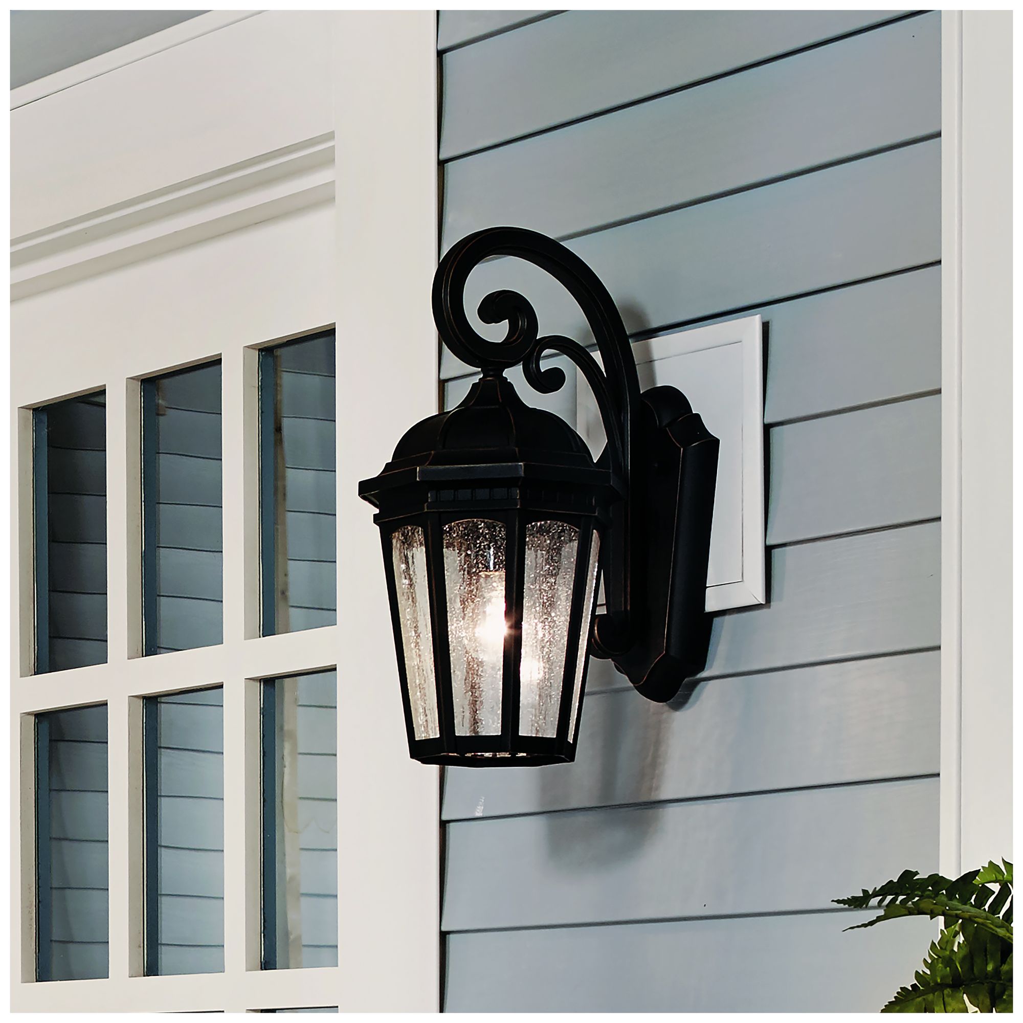 Image 3 Kichler Courtyard 18" High Rubbed Bronze Outdoor Wall Light more views