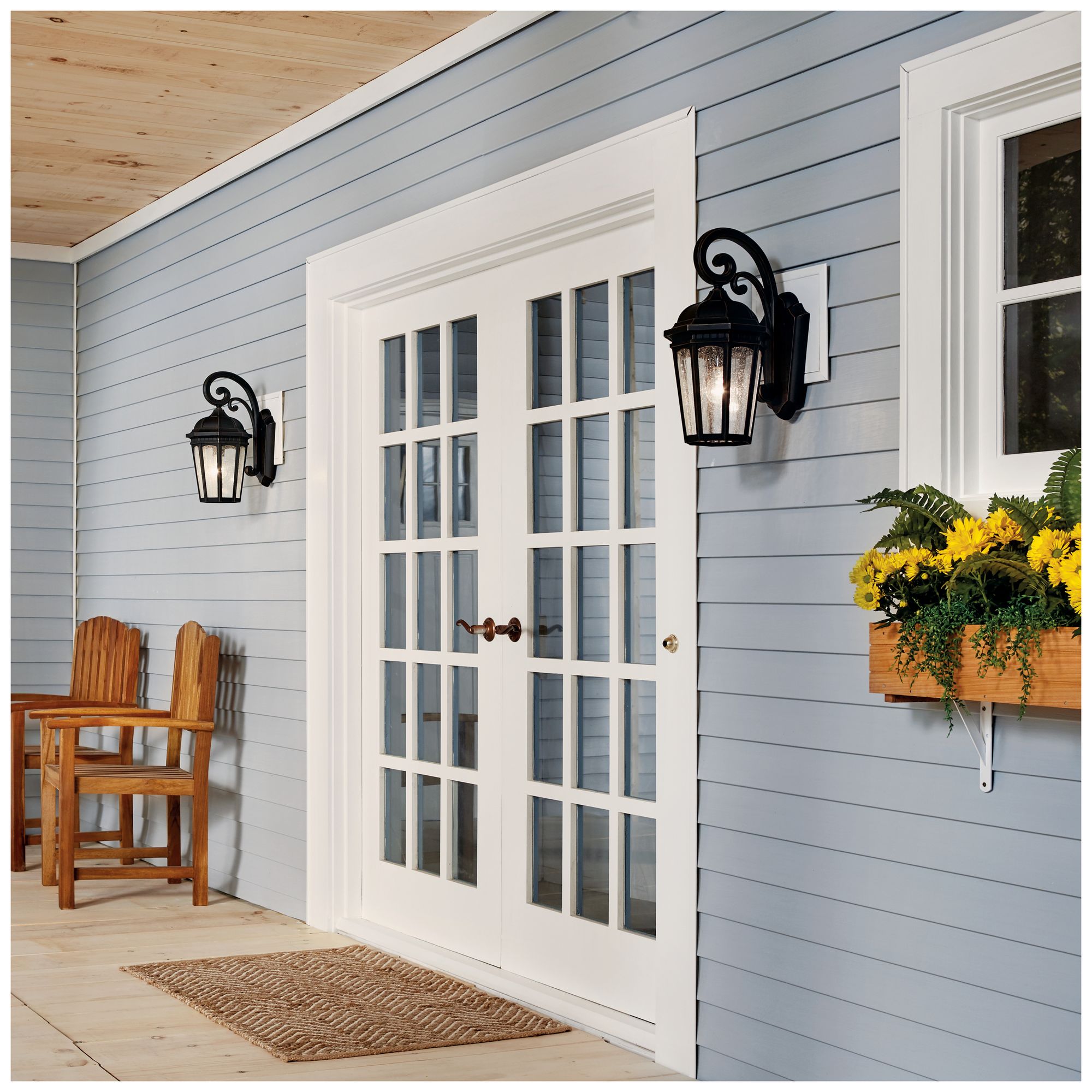 Image 5 Kichler Courtyard 18" High Rubbed Bronze Outdoor Wall Light more views