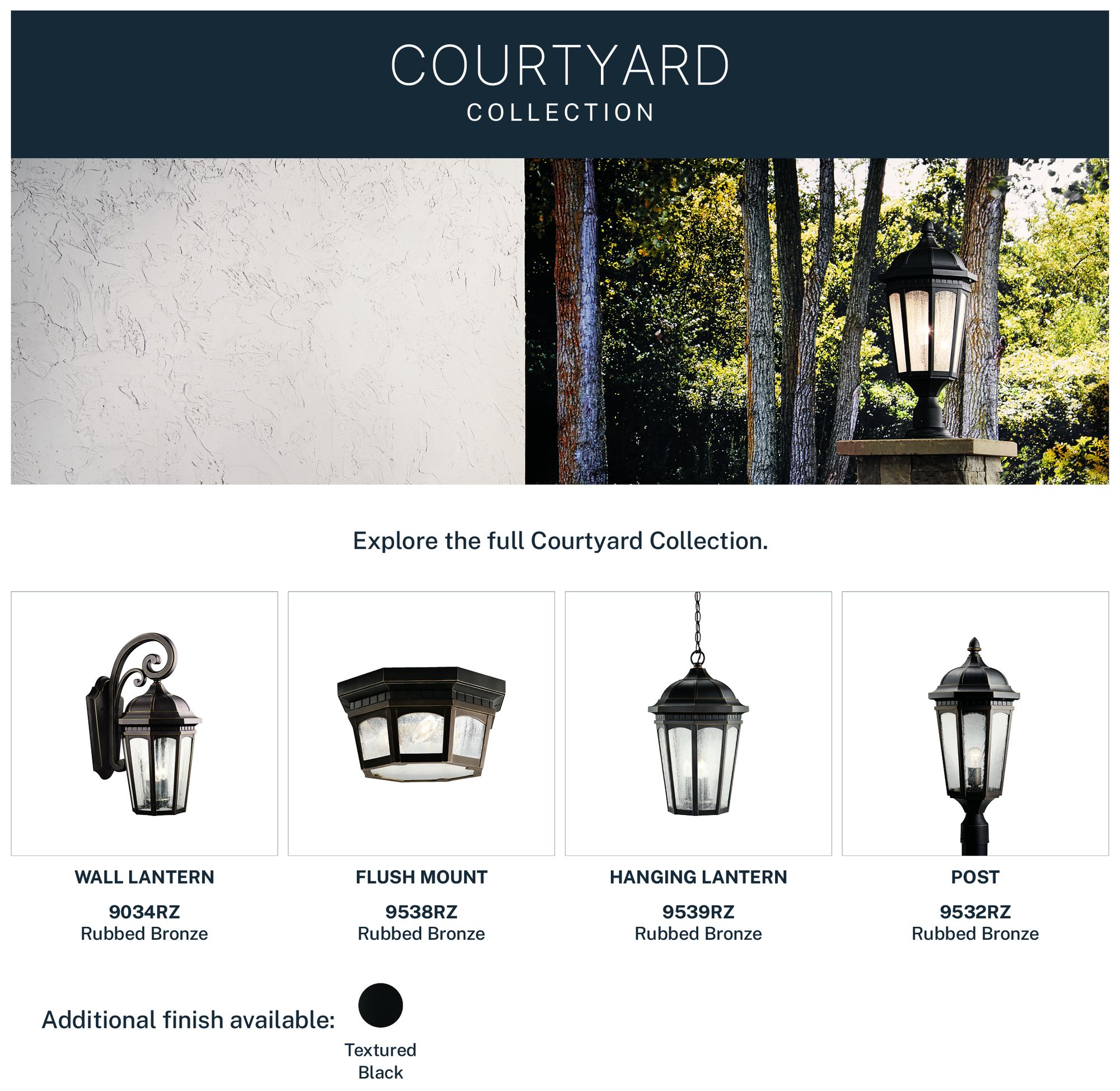 Image 6 Kichler Courtyard 18" High Rubbed Bronze Outdoor Wall Light more views