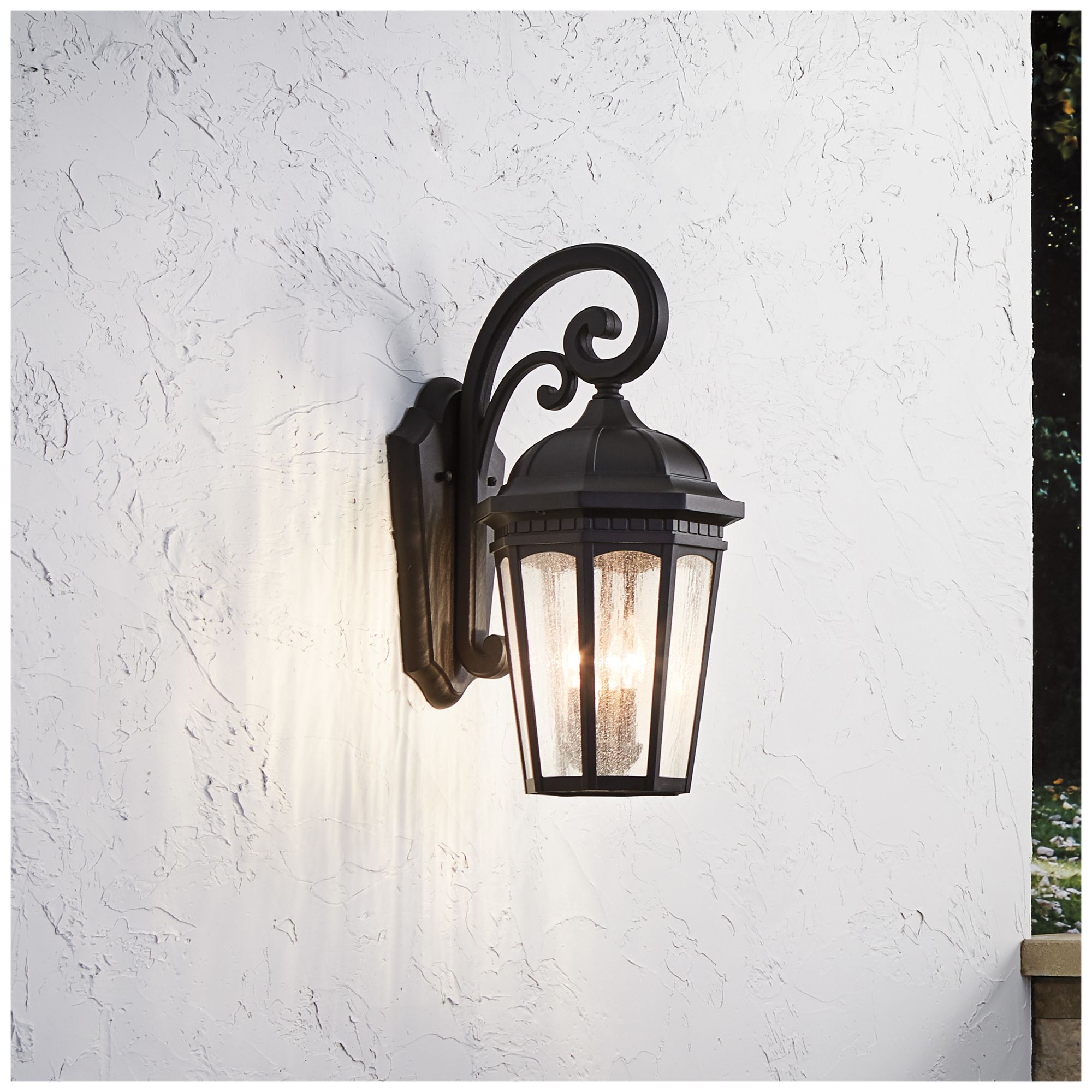 Image 3 Kichler Courtyard 22 1/4" High Black Outdoor Wall Light more views