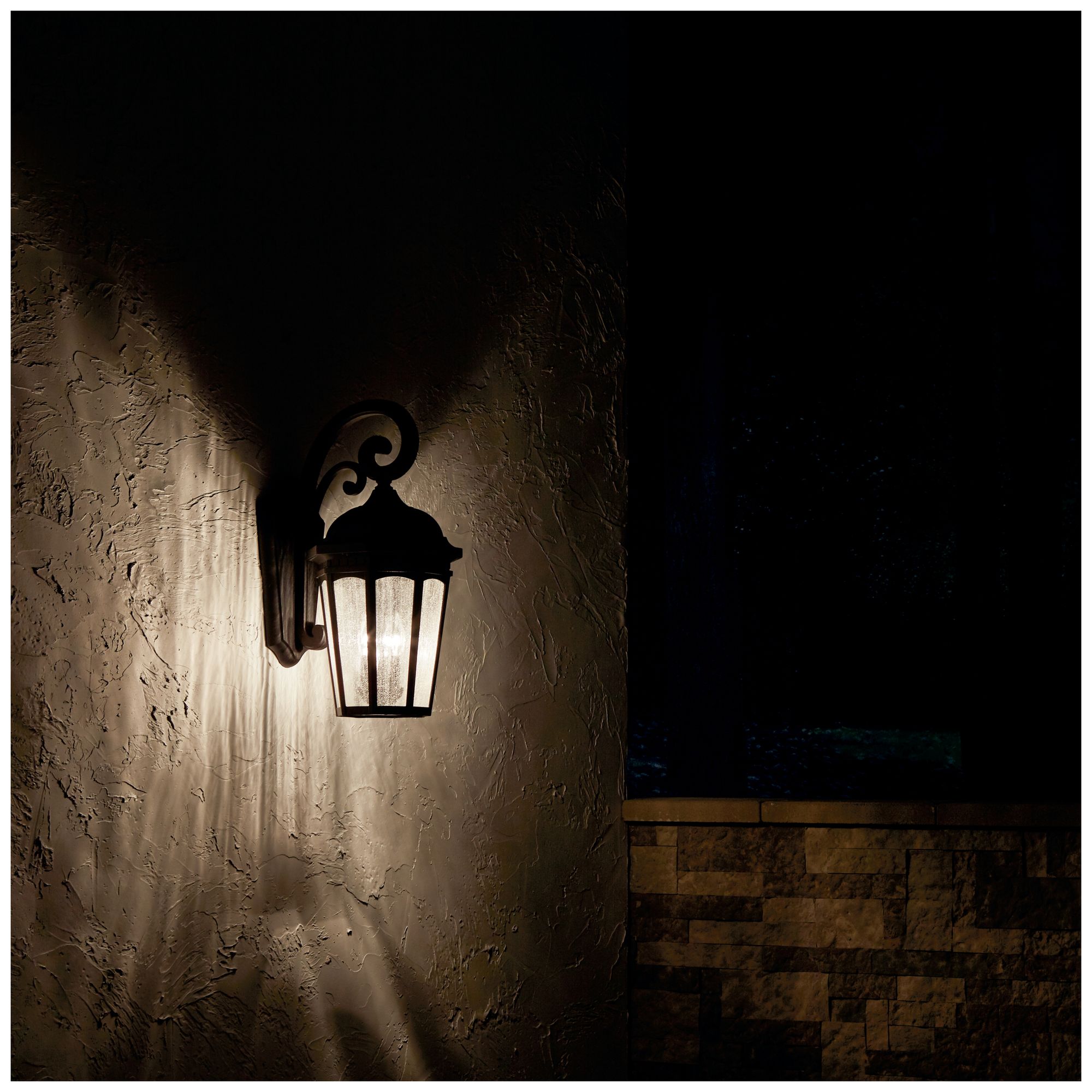 Kichler Courtyard 22 1/4" High Black Outdoor Wall Light