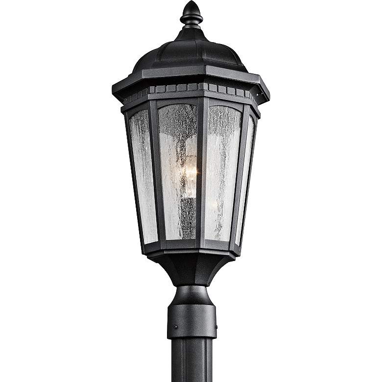 Image 2 Kichler Courtyard 23 3/4 inch High Black Outdoor Post Light