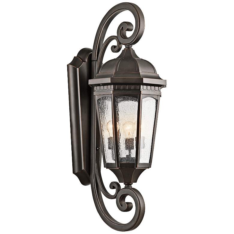 Image 1 Kichler Courtyard 40 1/2 inch High Bronze Outdoor Wall Light