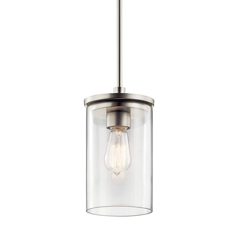 Image 2 Kichler Crosby 10.75" High 1-Light Clear Glass Mini Pendant more views