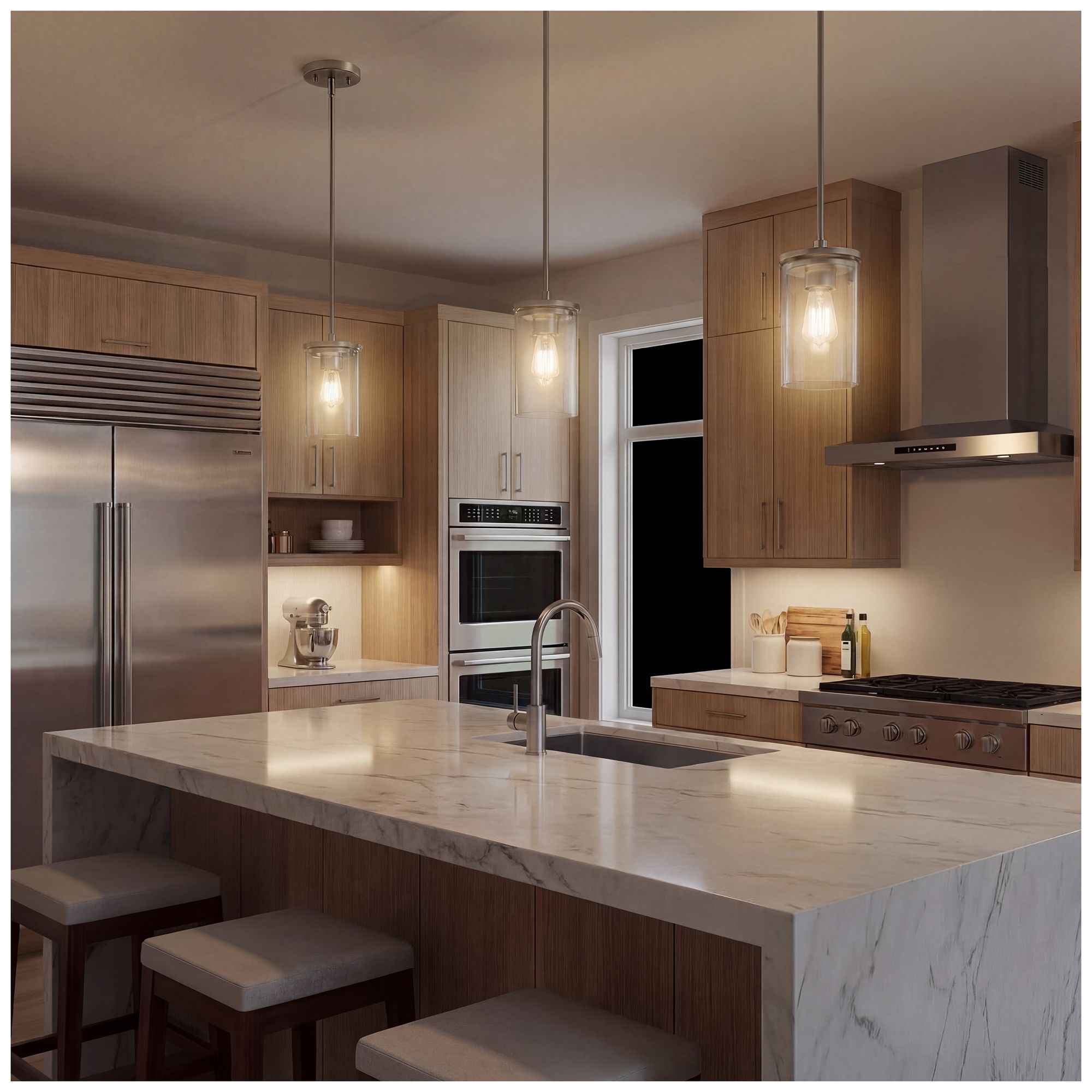 Kichler Crosby 10.75" High 1-Light Clear Glass Mini Pendant