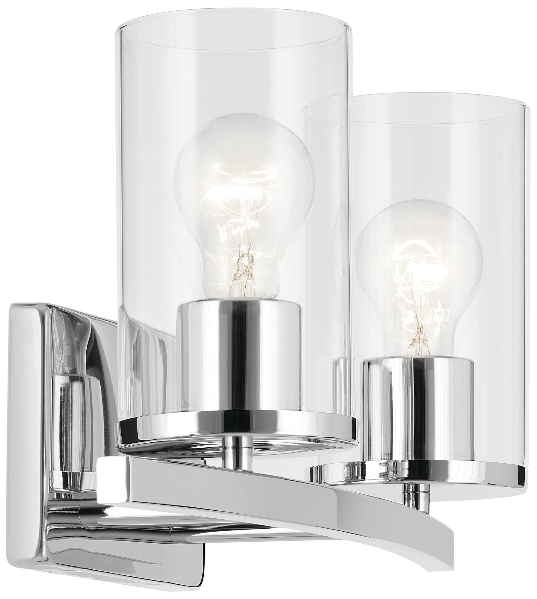 Image 3 Kichler Crosby 15 1/4" Chrome Clear Glass 2-Light Linear Bath Light more views