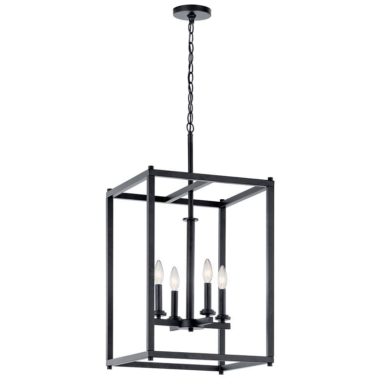 Image 2 Kichler Crosby 16" Wide Black 4-Light Foyer Pendant