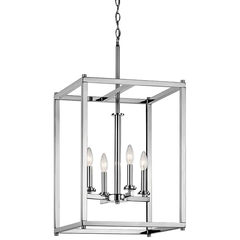 Image 2 Kichler Crosby 16 inch Wide Dual-Chrome 4-Light Foyer Pendant