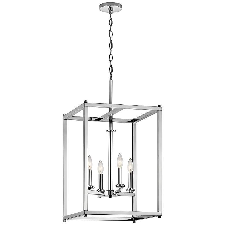 Image 5 Kichler Crosby 16 inch Wide Dual-Chrome 4-Light Foyer Pendant more views