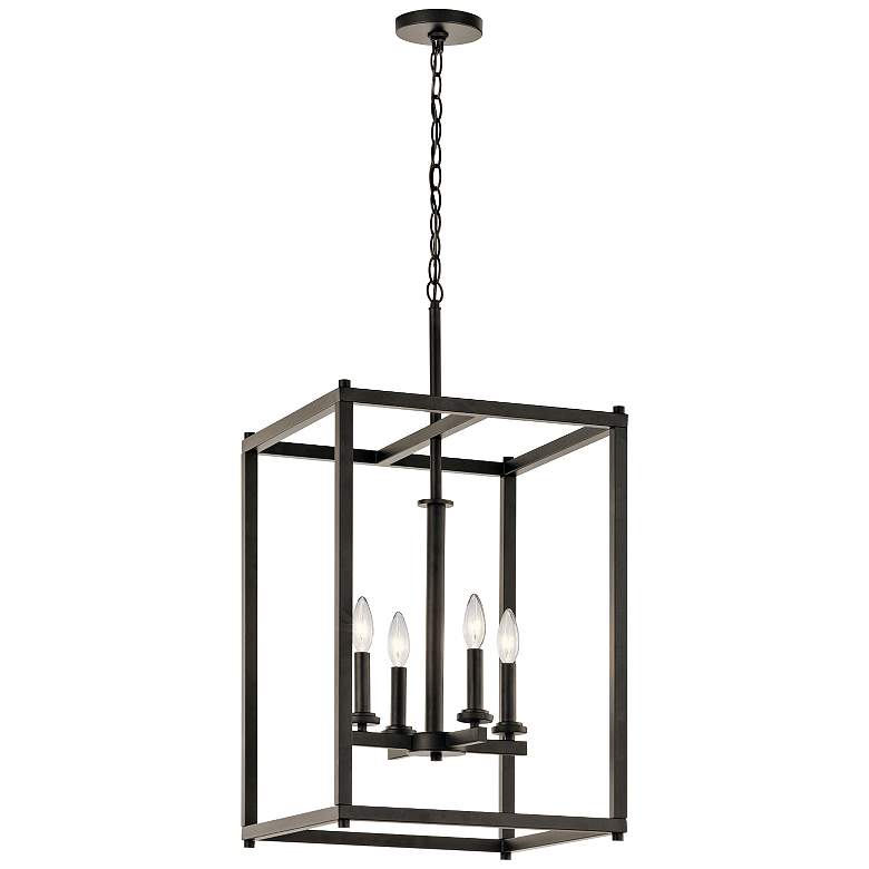 Image 3 Kichler Crosby 16" Wide Olde Bronze 4-Light Open Cage Foyer Pendant more views
