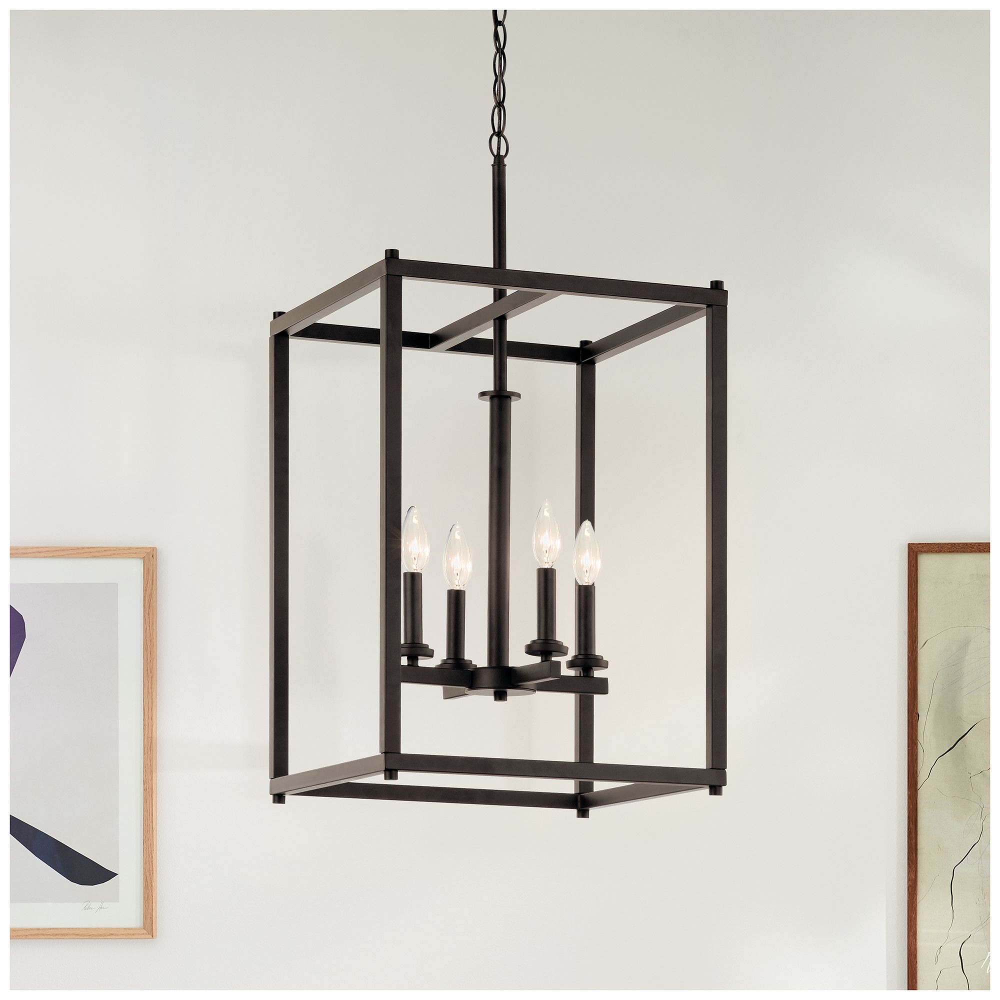 Image 5 Kichler Crosby 16" Wide Olde Bronze 4-Light Open Cage Foyer Pendant more views