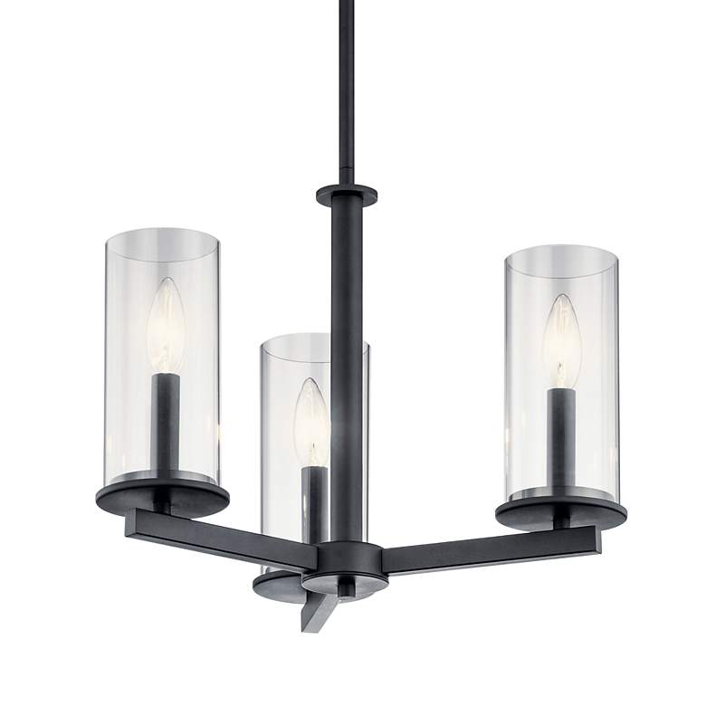 Image 4 Kichler Crosby 18" Wide Black 3-Light Ceiling Light more views