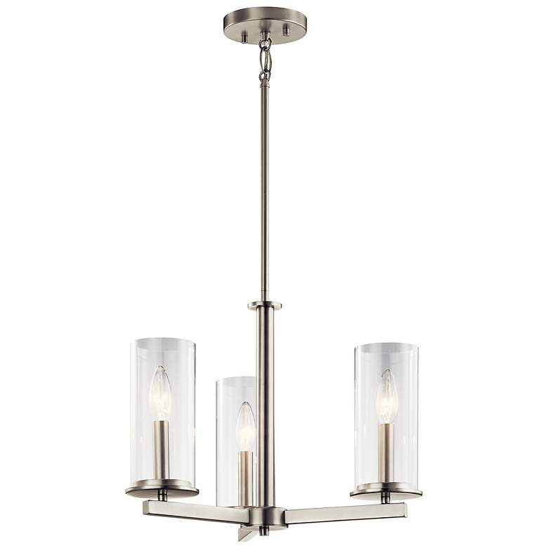 Image 3 Kichler Crosby 18" Wide Brushed Nickel 3-Light Chandelier