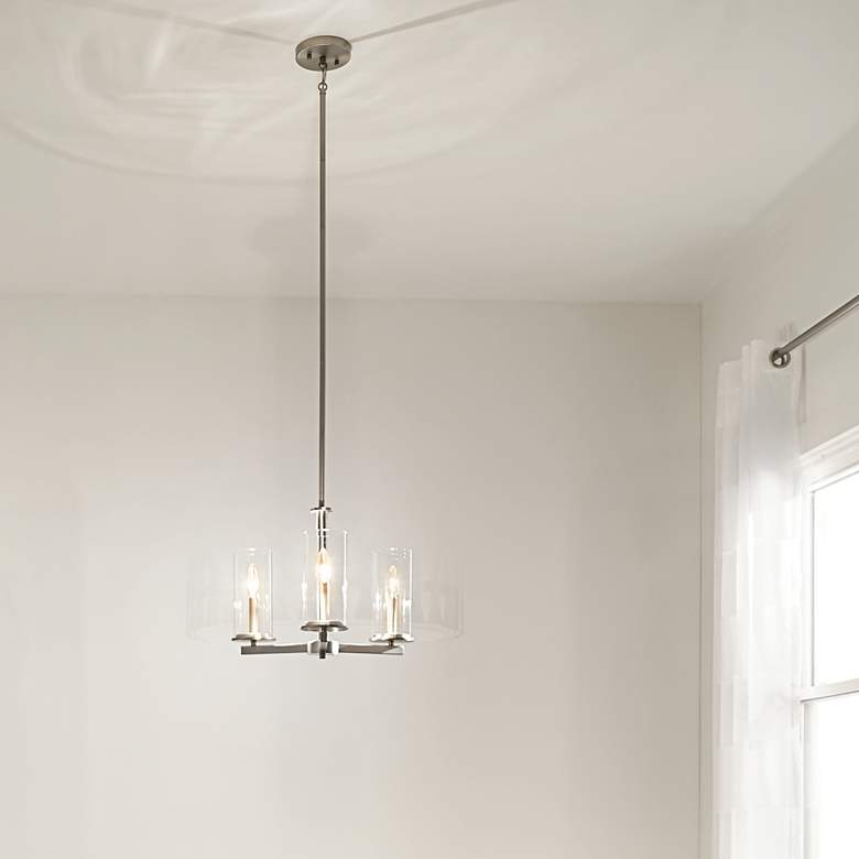 Image 5 Kichler Crosby 18" Wide Brushed Nickel 3-Light Chandelier more views