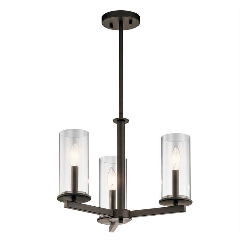 Image 1 Kichler Crosby 18" Wide Olde Bronze 3-Light Chandelier