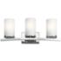 Kichler Crosby 23" Contemporary Chrome and Glass 3-Light Bath Light