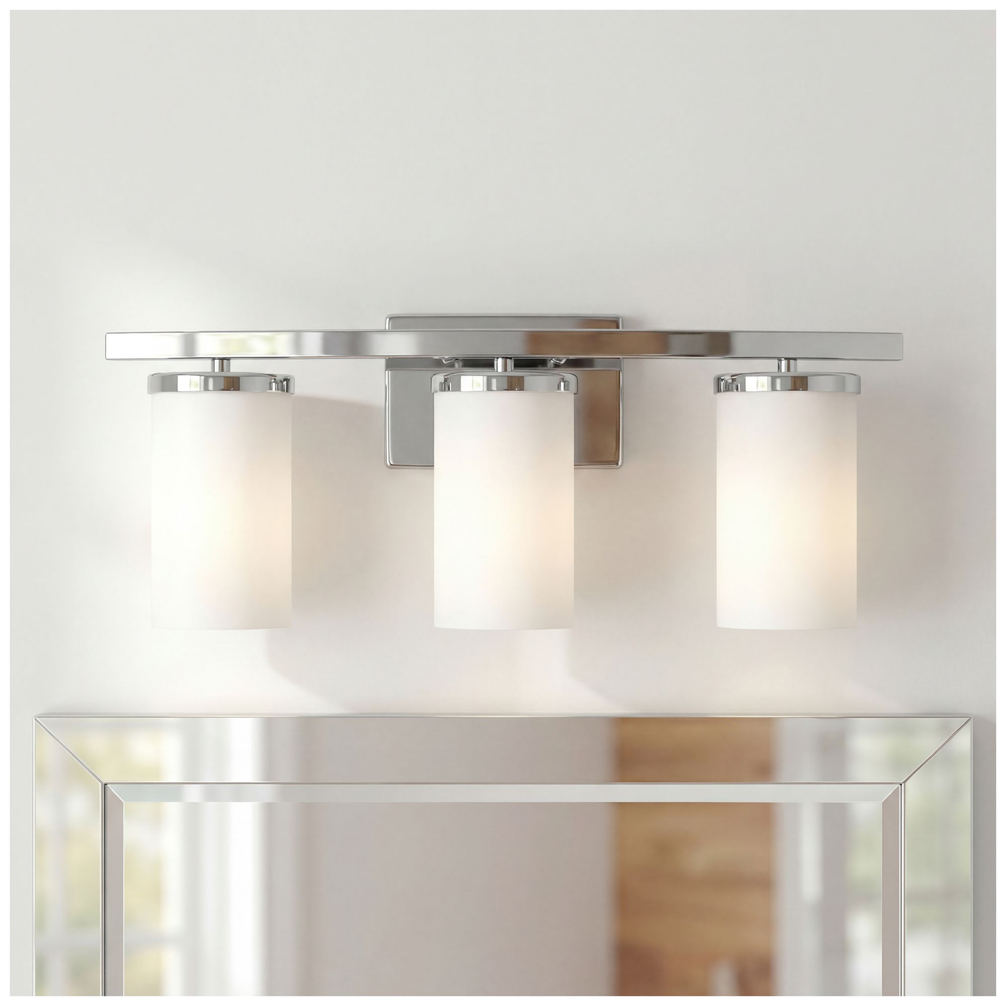 Image 3 Kichler Crosby 23" Contemporary Chrome and Glass 3-Light Bath Light more views