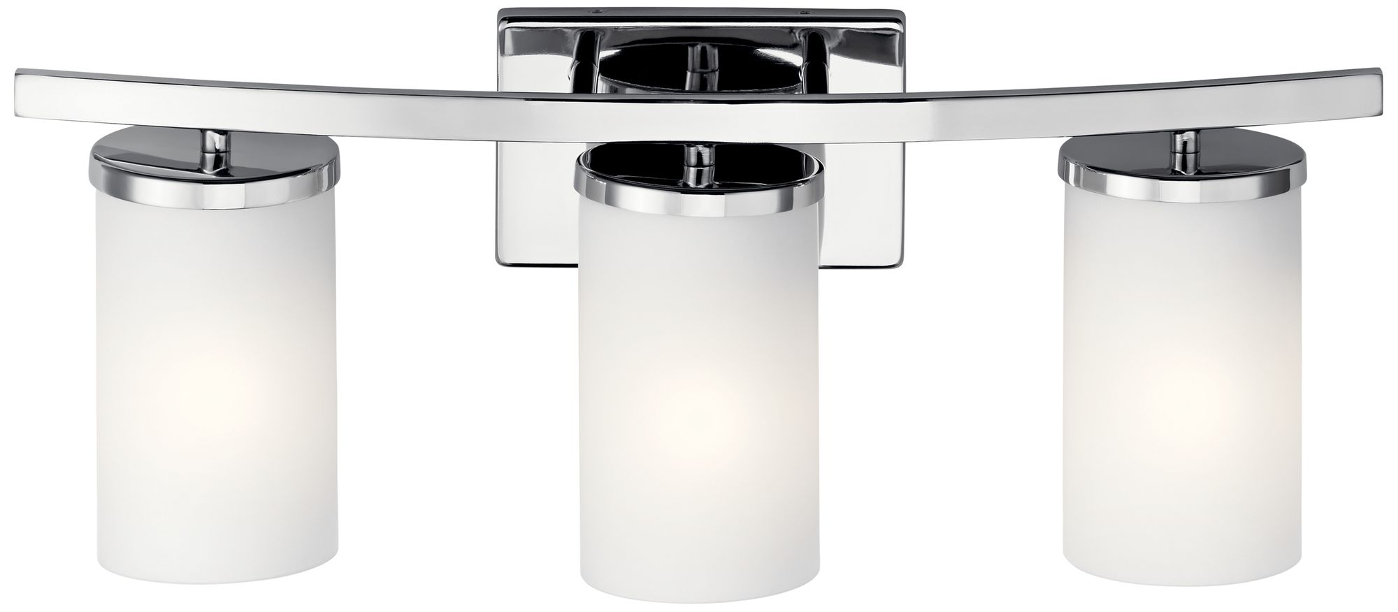 Image 4 Kichler Crosby 23" Contemporary Chrome and Glass 3-Light Bath Light more views
