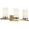 Kichler Crosby 23" Wide Opal Glass Brass Finish Linear Bath Light
