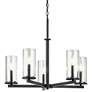 Kichler Crosby 26 1/4" Wide 5-Light Clear Glass and Black Chandelier