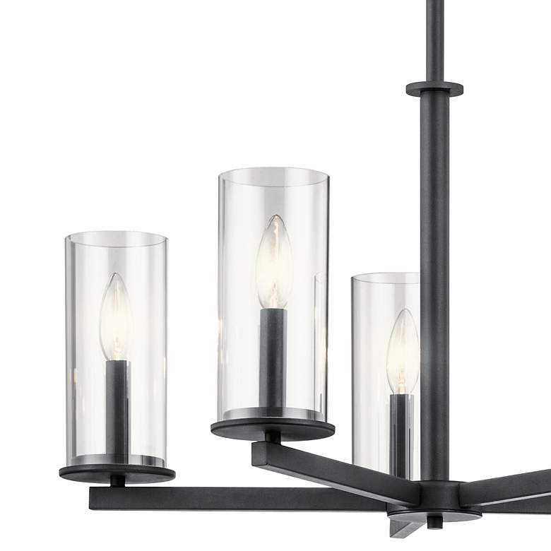 Image 3 Kichler Crosby 26 1/4" Wide 5-Light Clear Glass and Black Chandelier more views