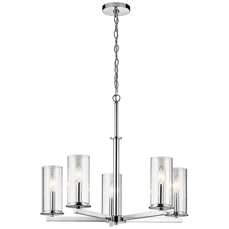 Image 3 Kichler Crosby 26 1/4" Wide Dual-Chrome 5-Light Chandelier more views