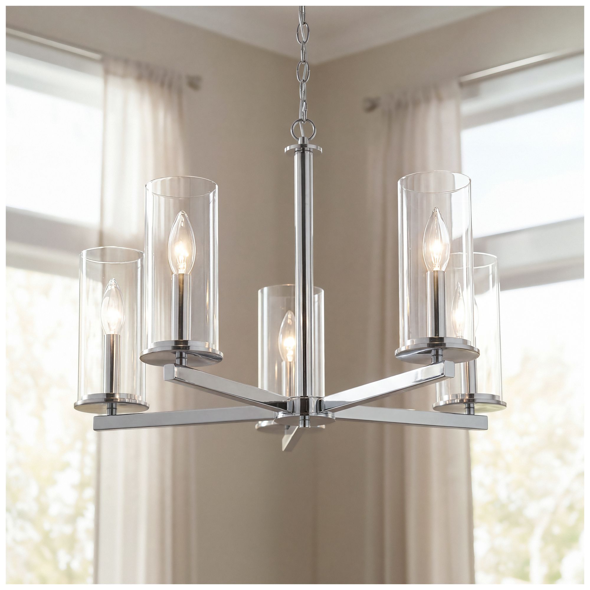 Image 4 Kichler Crosby 26 1/4" Wide Dual-Chrome 5-Light Chandelier more views