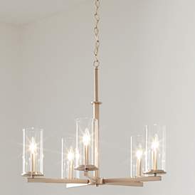 Image2 of Kichler Crosby 26 1/4"W Brushed Nickel 5-Light Chandelier
