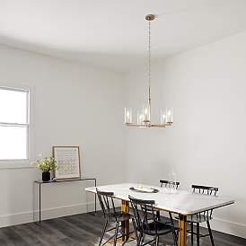Image4 of Kichler Crosby 26 1/4"W Brushed Nickel 5-Light Chandelier more views