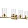 Kichler Crosby 31 1/4" Natural Brass Clear Glass Linear Bath Light