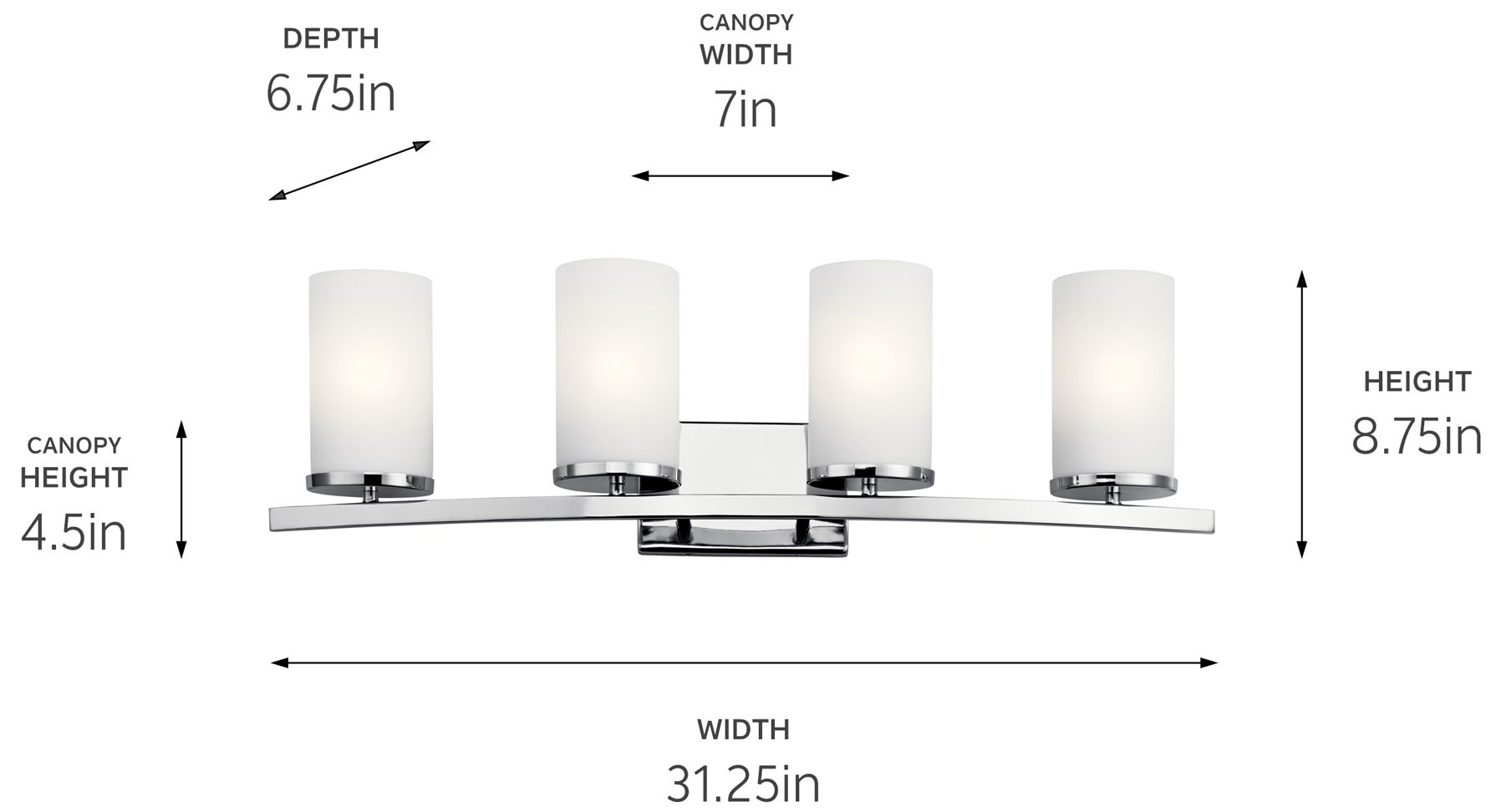 Image 4 Kichler Crosby 31" Wide Chrome 4-Light Bath Light more views