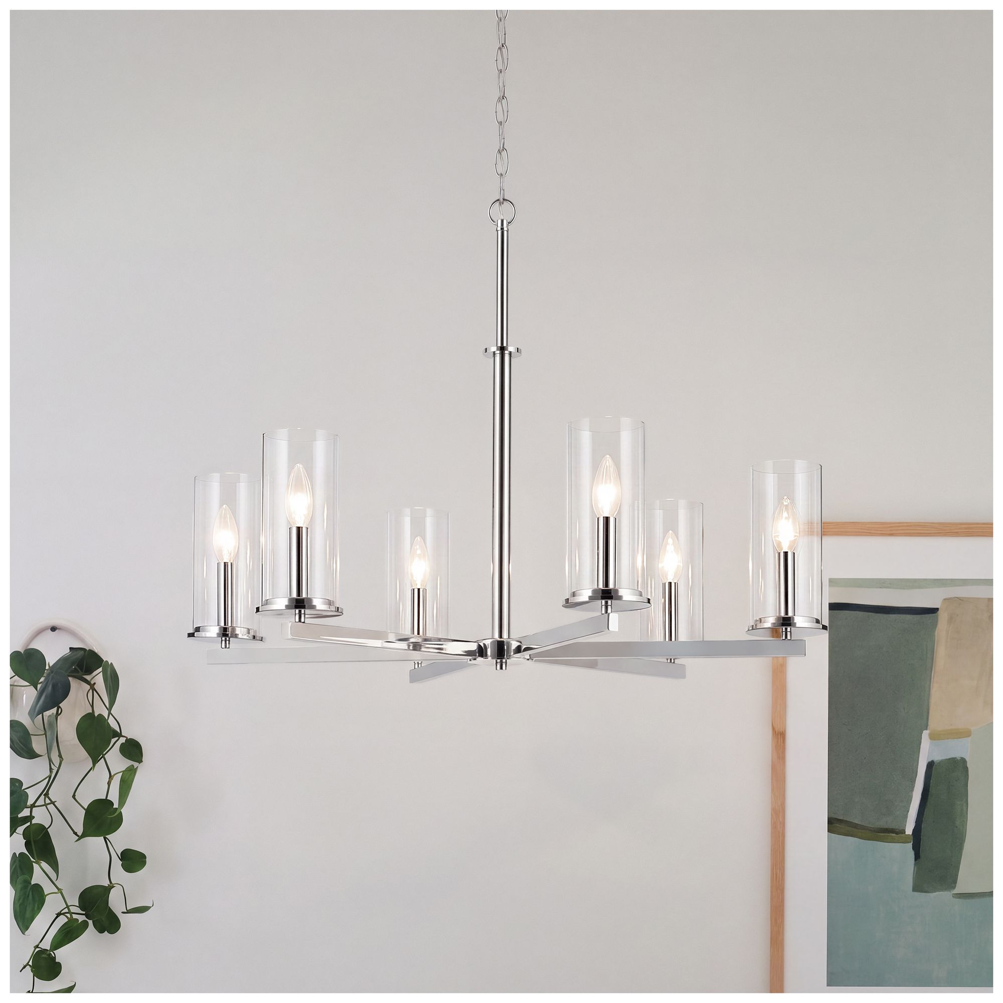 Image 2 Kichler Crosby 32 1/4" Wide Chrome 6-Light Chandelier more views