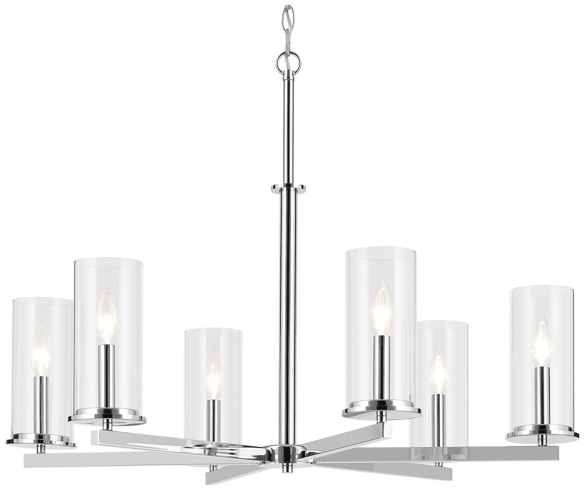 Image 3 Kichler Crosby 32 1/4" Wide Chrome 6-Light Chandelier more views