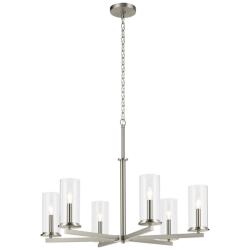 Kichler Crosby 32 1/4"W Brushed Nickel 6-Light Chandelier