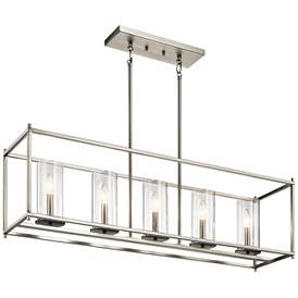 Image1 of Kichler Crosby 41 1/4" Wide Brushed Nickel 5-Light Island Pendant