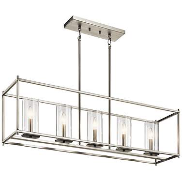 Kichler Crosby 41 1/4" Wide Brushed Nickel 5-Light Island Pendant