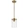 Kichler Crosby 5" Wide Natural Brass and Clear Glass Mini Pendant
