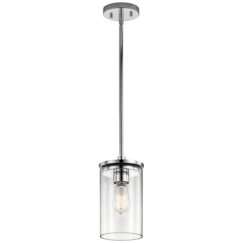 Image 3 Kichler Crosby 6 inch Wide Dual-Chrome 1-Light Mini Pendant more views