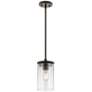Thumbnail3 of Kichler Crosby 6" Wide Olde Bronze 1-Light Clear Glass Mini Pendant more views